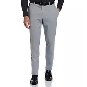 NWT Perry Ellis Portfolio Slim Fit Performance Pants, Gray, Men's 38W x 32L